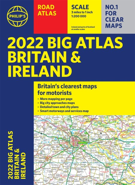 2022 Philip's Big Road Atlas Britain and Ireland