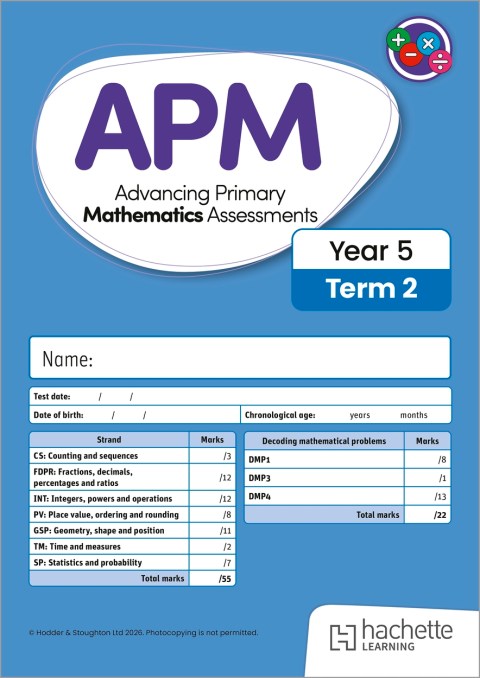 Advancing Primary Mathematics Assessments, Year 5 Term 2, 10pk