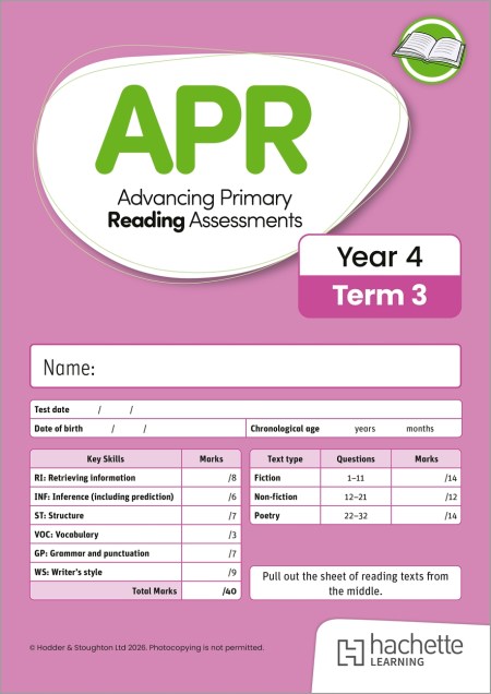 Advancing Primary Reading Assessments, Year 4 Term 3, 10pk