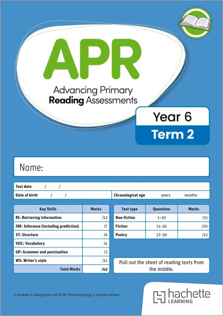 Advancing Primary Reading Assessments, Year 6 Term 2, 10pk
