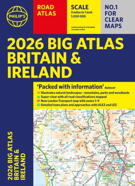 2026 Philip’s Big Road Atlas of Britain & Ireland