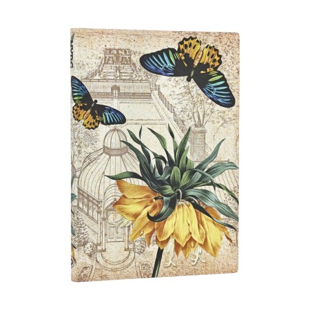 Golden Fritillaria Midi Lined Softcover Journal (Elastic Band Closure)